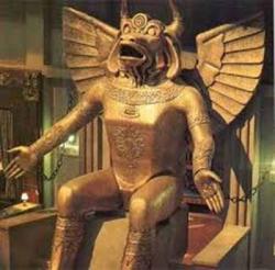 statue du dieu dévoreur Moloch-baal
